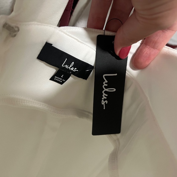 White Ruffle Strap Jumper - Picture 3 of 3